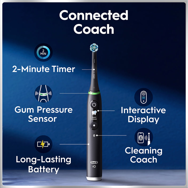 Oral-B iO 6 electric toothbrush black with travel case, UK version