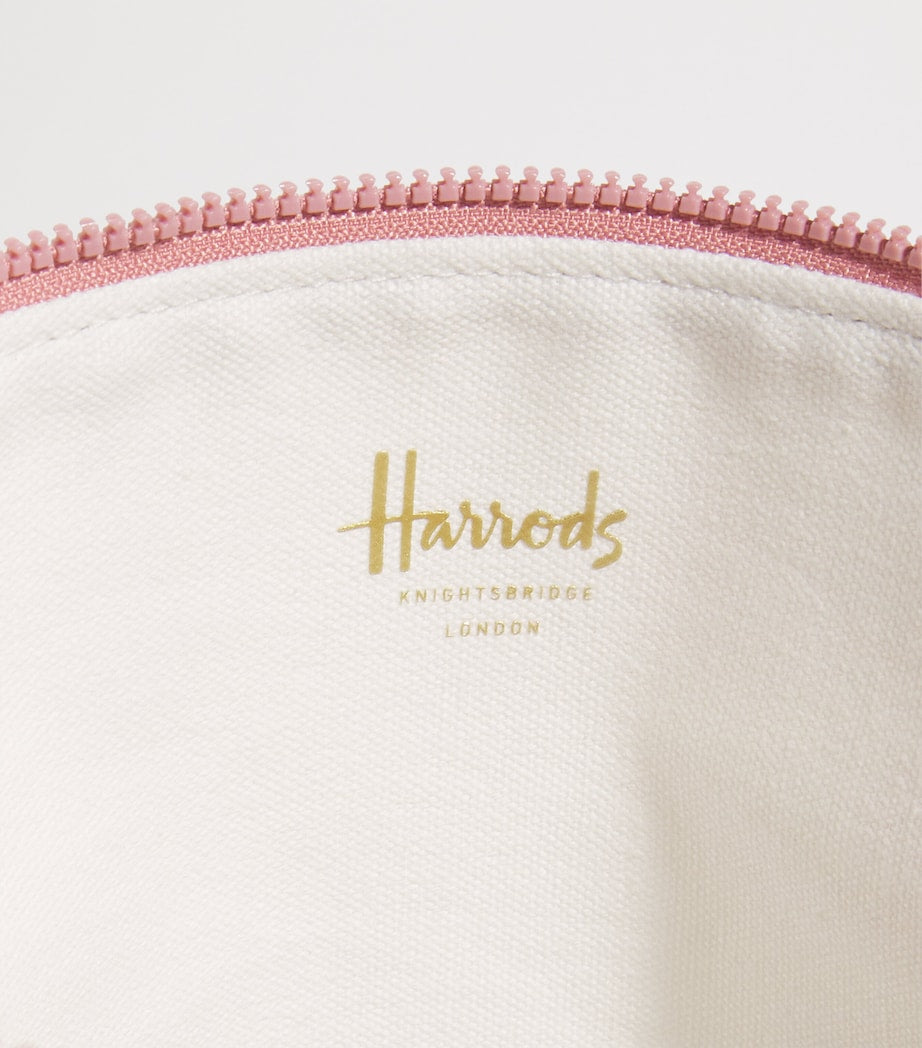 Harrods toile half moon cosmetic bag, UK version