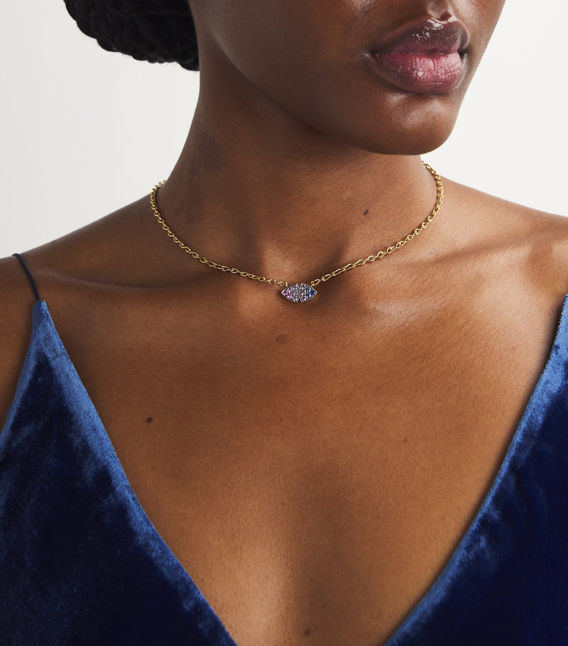 Emily P. Wheeler yellow gold sapphire ombré necklace (British brand)