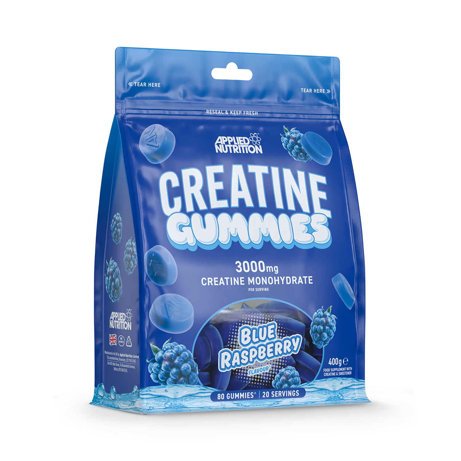 Applied Nutrition Creatine Gummies Blue Raspberry 400g - British product