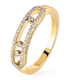 Messika Move Classique diamond ring in 18k yellow gold - British product