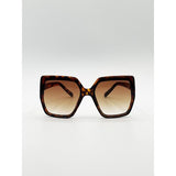 SVNX oversize cateye sunglasses tortoise diamante detail, imported from the UK