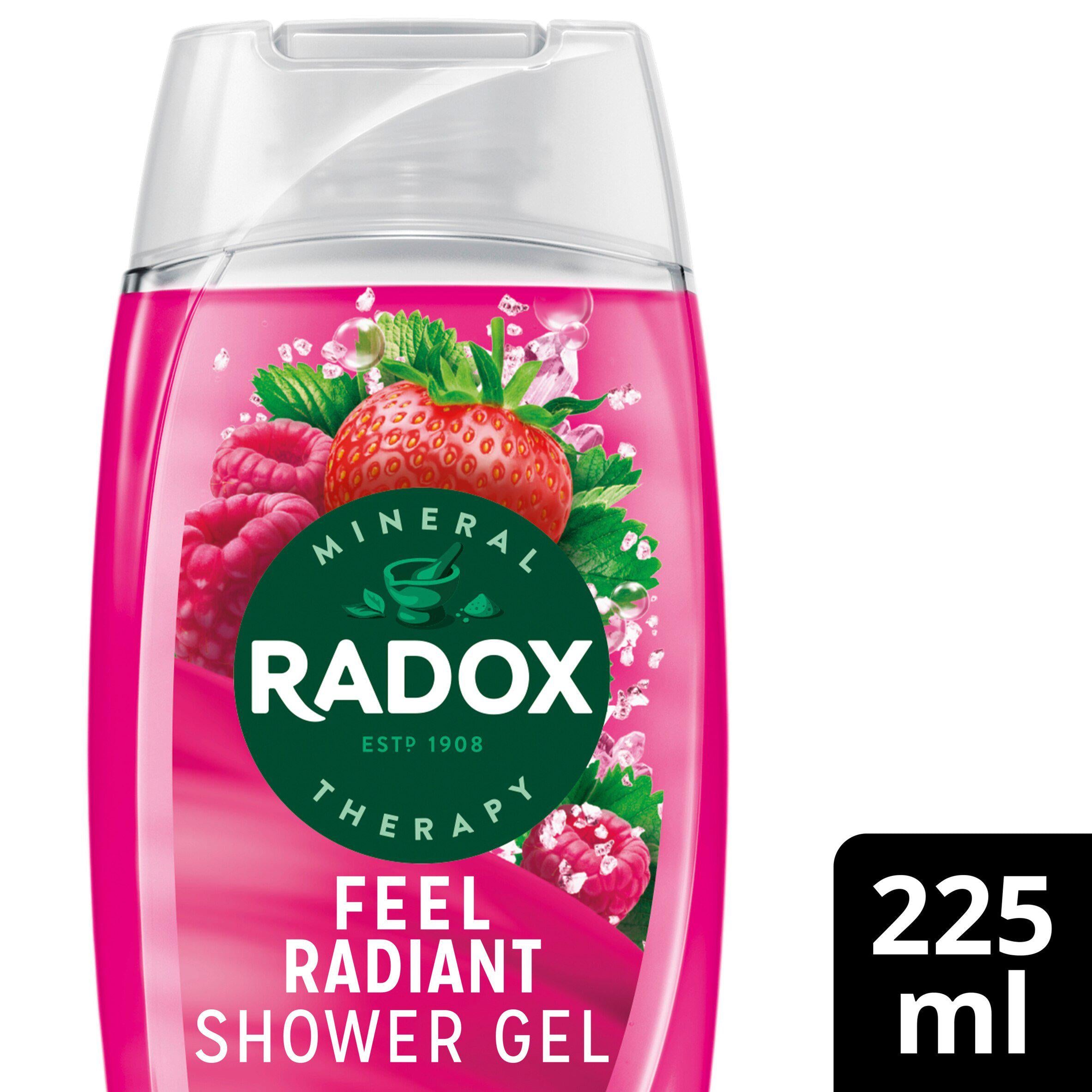 Radox Feel Radiant Shower Gel Strawberry & Raspberry Body Wash 225ml GOODS Sainsburys   