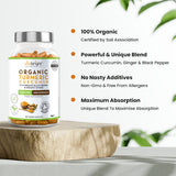 VitaBright organic turmeric capsules 1440mg, imported from the UK
