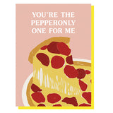 Paper Plane greeting card 'You're the Pepperonly One For Me', UK version