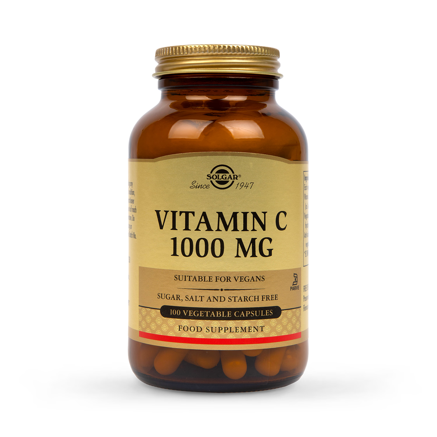 Solgar Vitamin C capsules 1000mg 100 count (British brand)