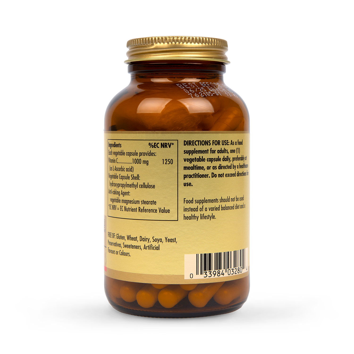 Solgar Vitamin C capsules 1000mg 100 count (British brand)