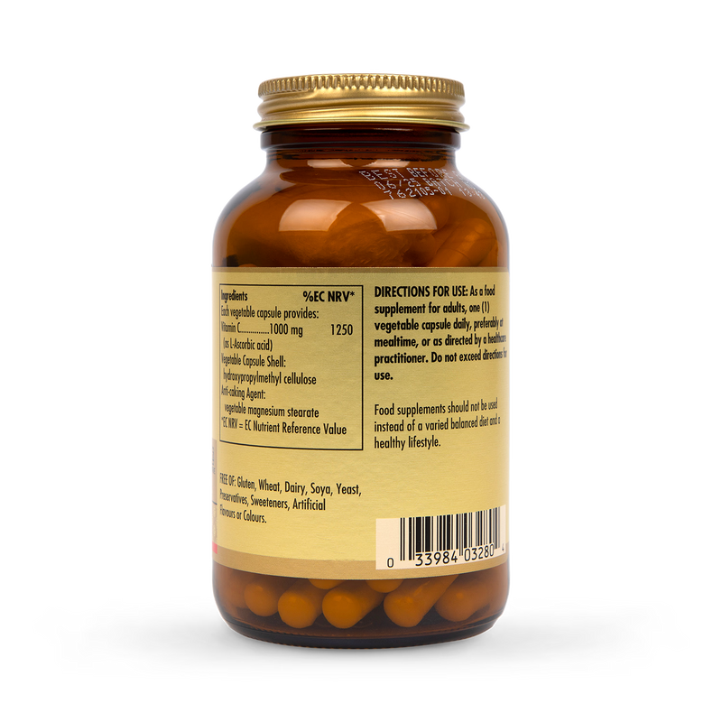 Solgar Vitamin C capsules 1000mg 100 count (British brand)