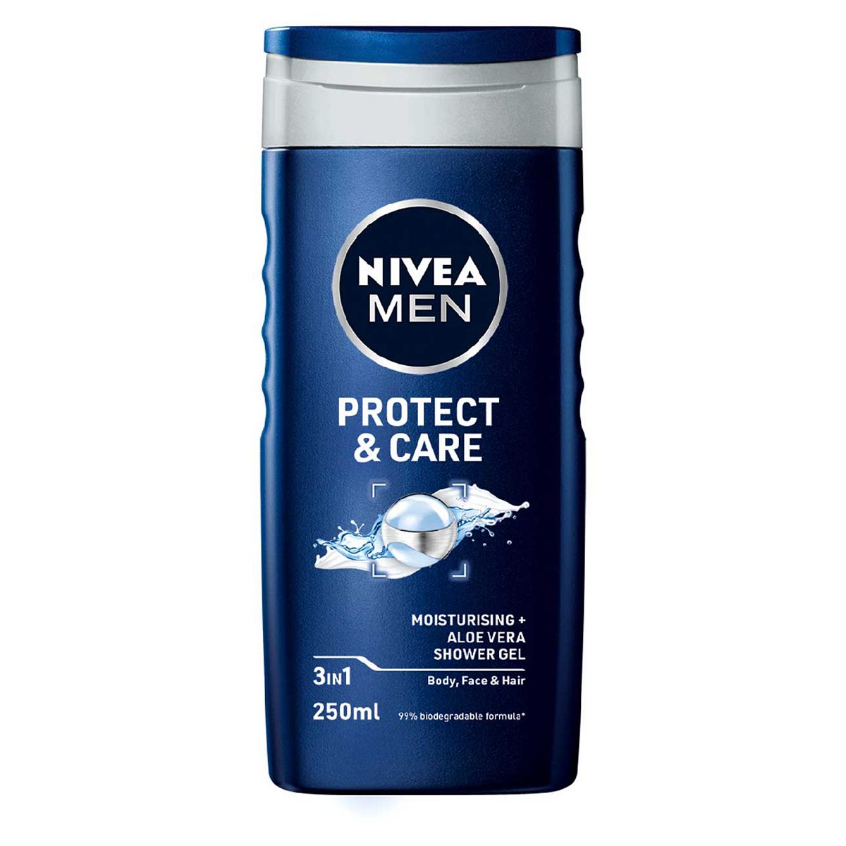 NIVEA MEN Protect & Care Moisturising Shower Gel with Aloe Vera for Body, Face & Hair 250ml GOODS Boots   