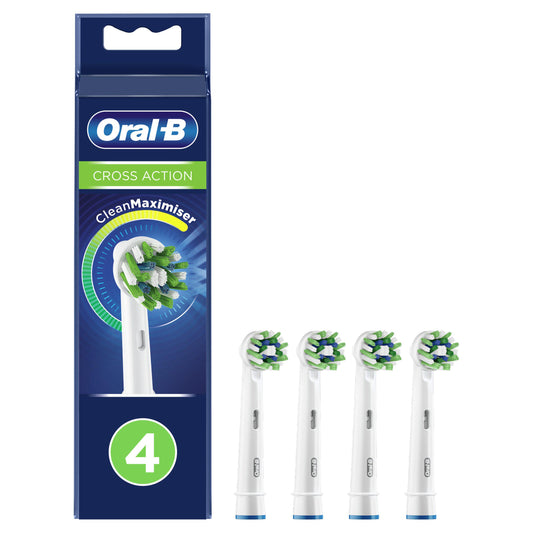 Oral-B Cross Action Replacement Electric Toothbrush Heads x4