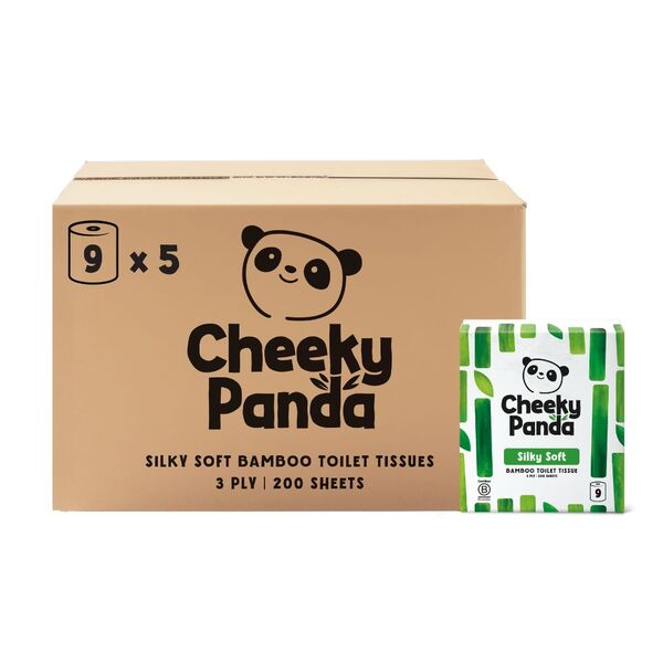 The Cheeky Panda bamboo toilet paper 45 rolls - British product