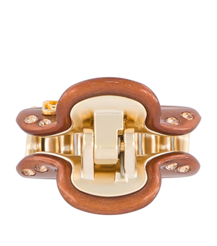 Alexandre de Paris gold-plated crystal claw clip 3cm, UK version