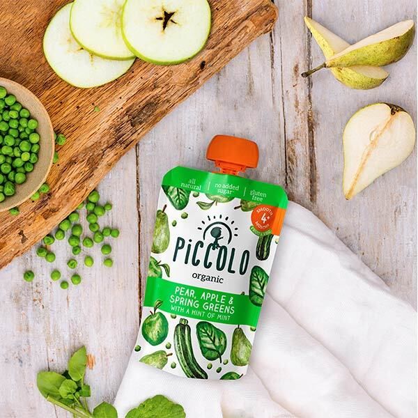 Piccolo Organic Pear, Apple & Spring Greens 4m+ 100g GOODS Superdrug   