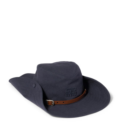 Harrods Miu Miu Drill Cowboy Hat- Buy online at McGrocer