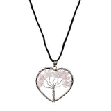Myga rose quartz tree of life pendant, UK version