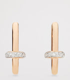 Pomellato Iconica hoop earrings rose gold diamond, UK version