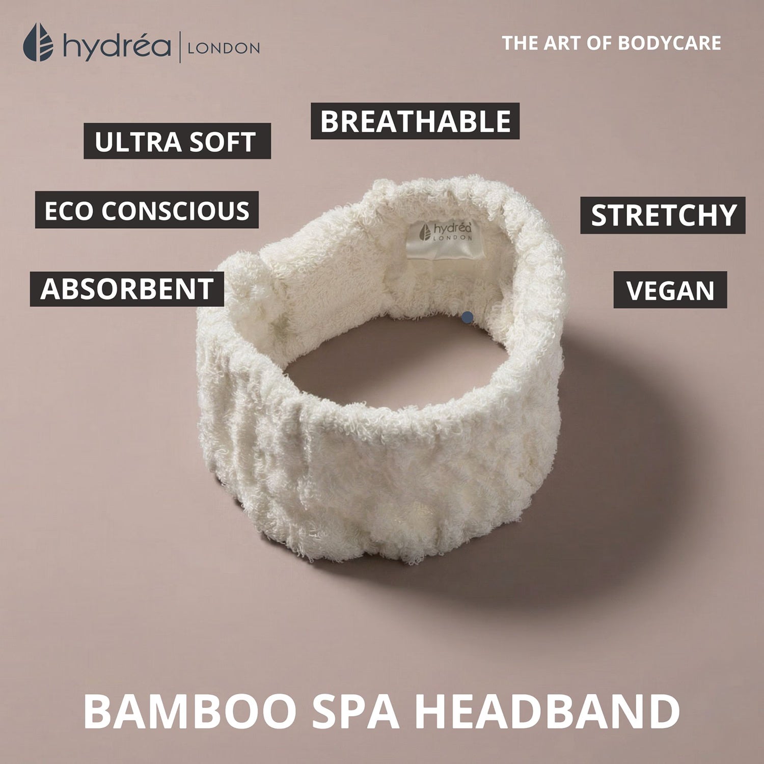 Hydréa London bamboo spa headband (British brand)