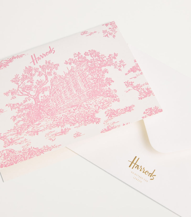 Harrods toile print notecards set of 5, UK version