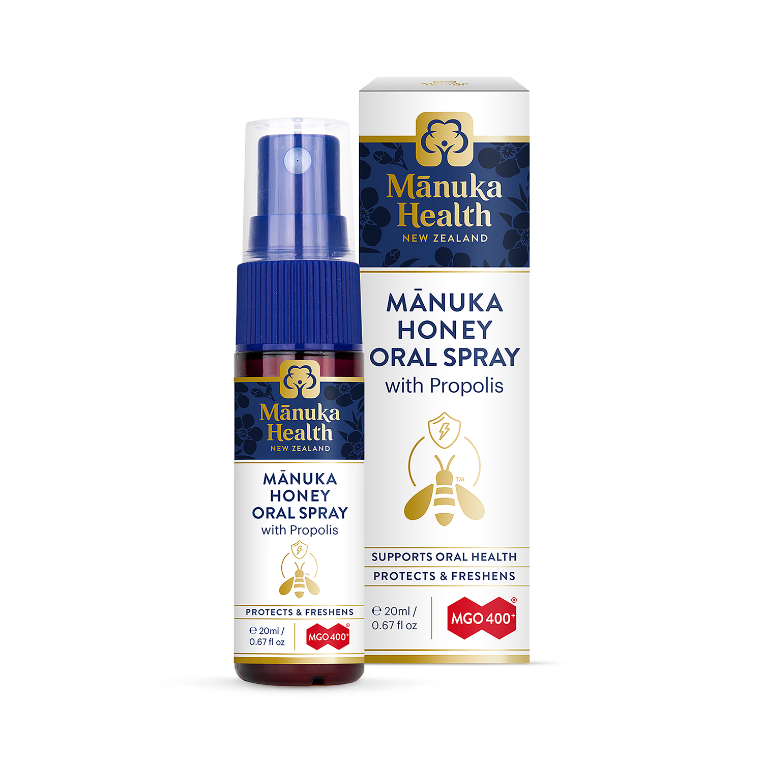 Manuka Health propolis MGO 400 oral spray 20ml, UK version
