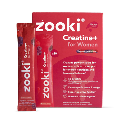 Holland & Barrett Zooki Creatine+ For Women Powder Summer Fruits Flavour 30 Sachets- Buy online at McGrocer