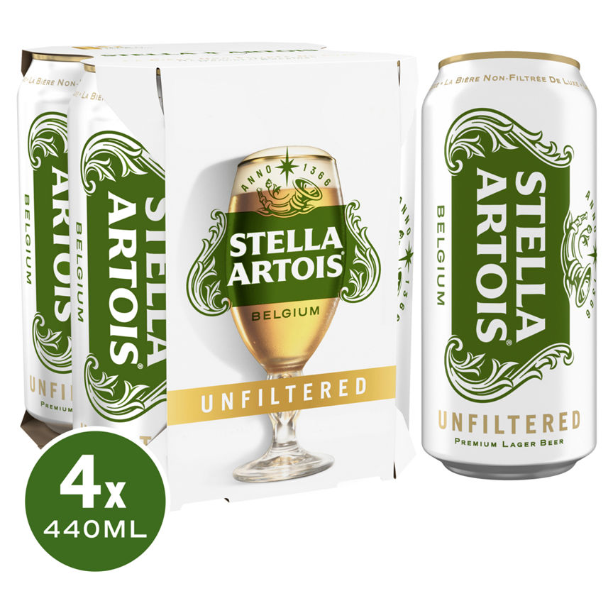 Stella Artois Unfiltered 4 Cans GOODS ASDA   