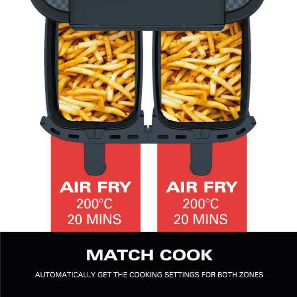 Hamilton Beach HealthyCook Dual Air Fryer 8L, UK version