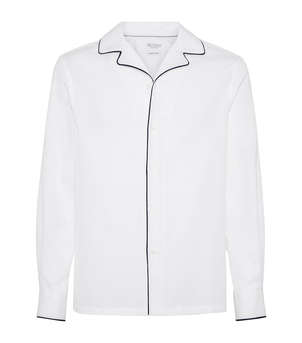Lightweight Cotton Satin Hooded Overshirt with Detachable Hood