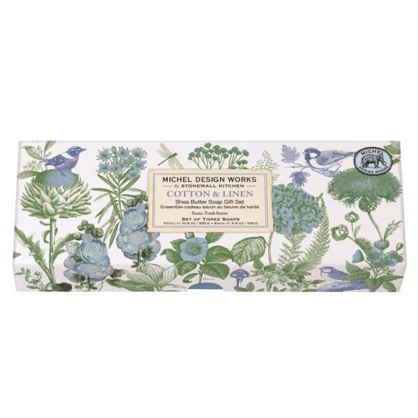 Michel Design Works shea butter soap gift set Cotton & Linen, UK version