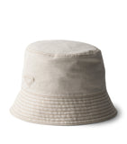 Prada twill bucket hat in cotton and flax (British brand)