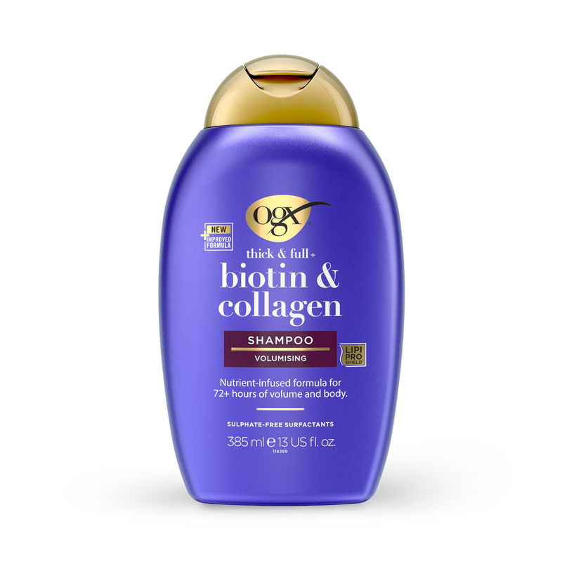 OGX Thick & Full+ Biotin & Collagen shampoo 385ml, imported from the UK