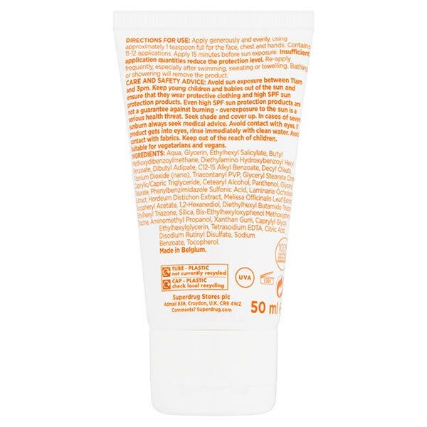 Solait Anti-Ageing Sensitive Face Sun Cream SPF50 50ml GOODS Superdrug   