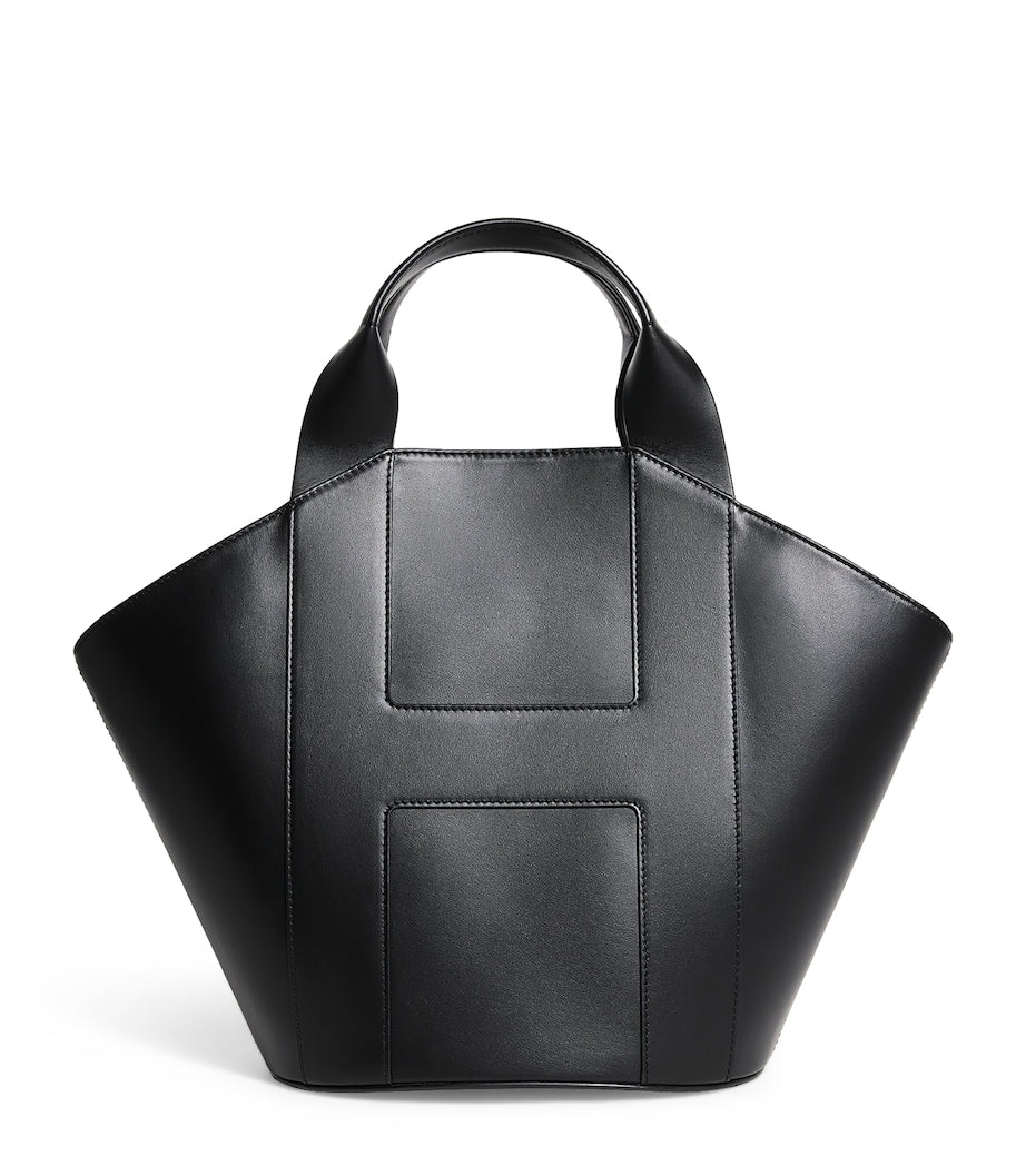 Harrods leather tote bag with H trim, UK version