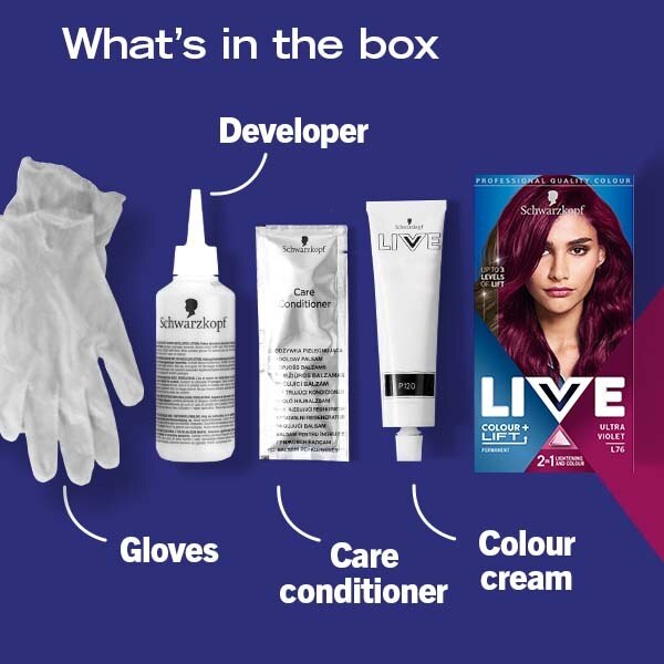 LIVE Colour + Lift Permanent Purple Hair Dye Ultra Violet GOODS Superdrug   