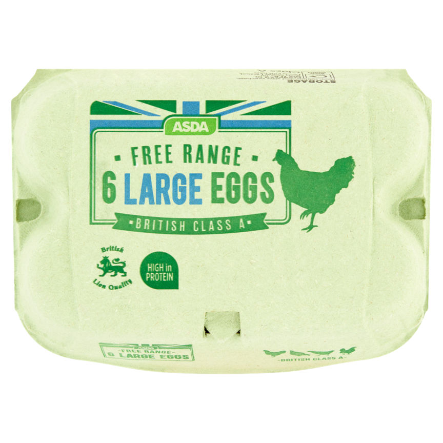 ASDA 6 Large Free Range Eggs GOODS ASDA   