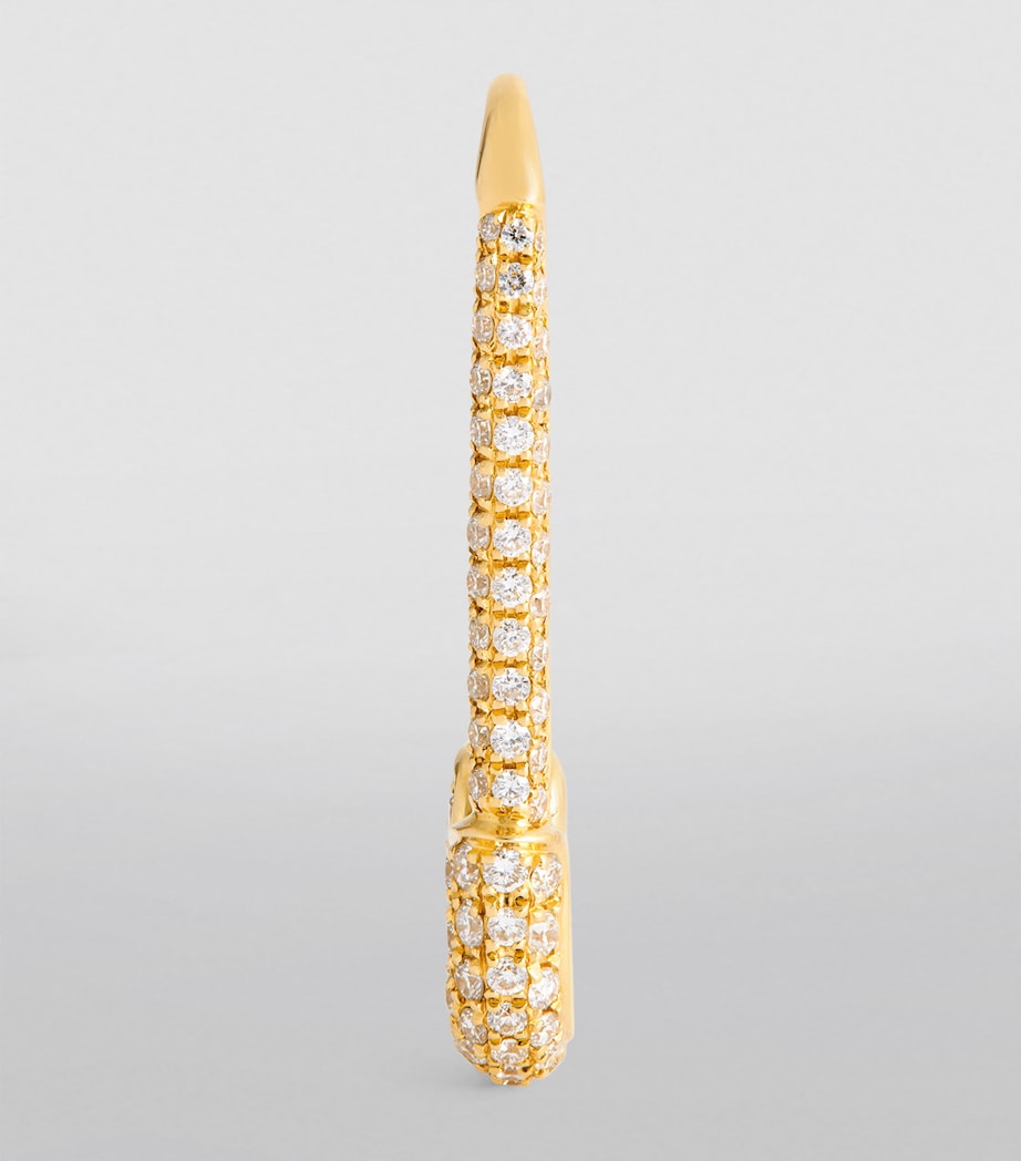 Anita Ko yellow gold and diamond safety pin earring - British product