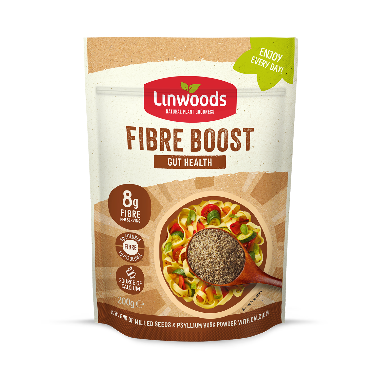 Linwoods Fibre Boost 200g, milled seeds and fibre blend (British brand)