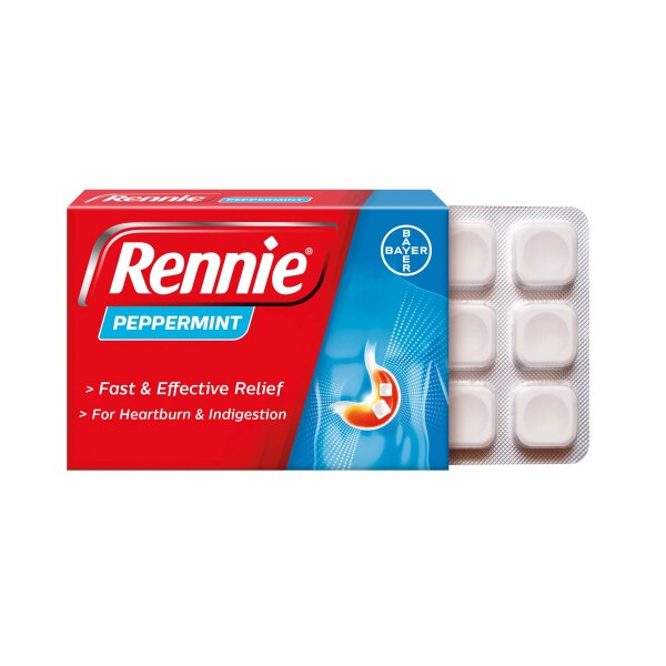 Rennie Peppermint Heartburn & Indigestion Relief 72 Tablets GOODS Superdrug   