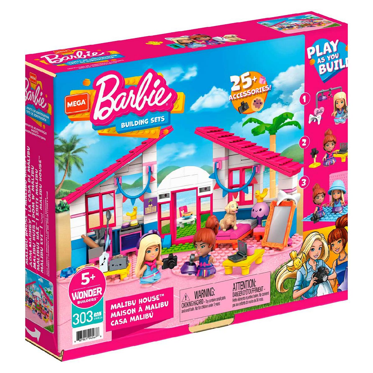 Mega Bloks Construx Barbie Malibu House GOODS Boots   