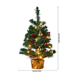 Livingandhome mini Christmas tree with warm lights 53cm - British product