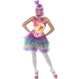 Smiffys Candy Queen costume pink latex bodice dress, imported from the UK