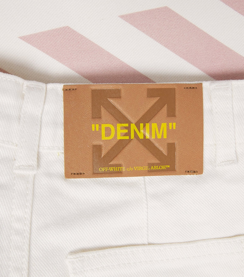 Off-White Kids Bookish Diagonal Straight Jeans 4-12+ years, imported from the UK