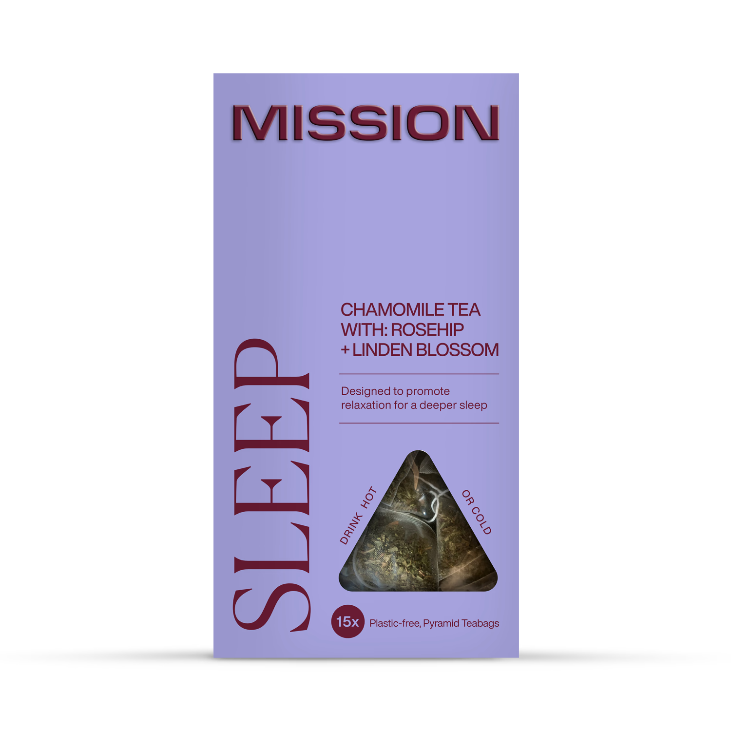 Mission sleep chamomile 15 tea bags rosehip linden blossom, imported from UK