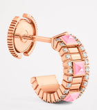 MARLI New York mini rose gold diamond quartzite hoop earrings (British brand)