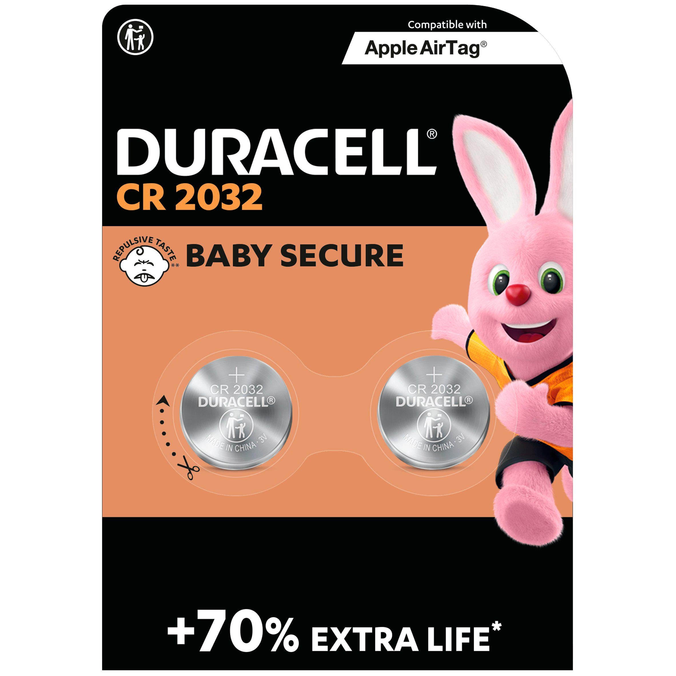 Duracell Specialty 2032 Lithium Coin Battery 3V (DL2032 / CR2032), pack of 2 GOODS Sainsburys   