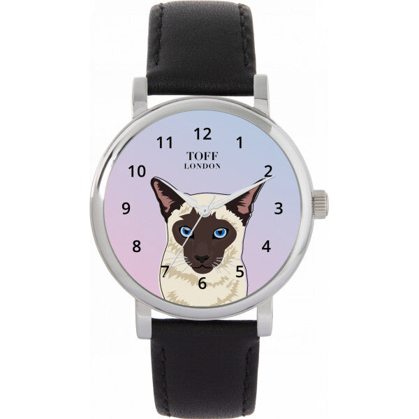 Toff London ladies Siamese cat watch 38mm, imported from the UK