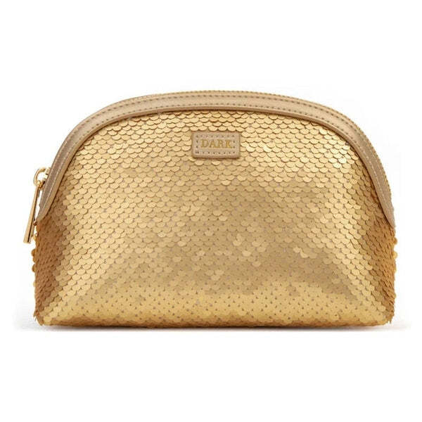 Bags Unlimited gold sequin makeup bag (British brand)