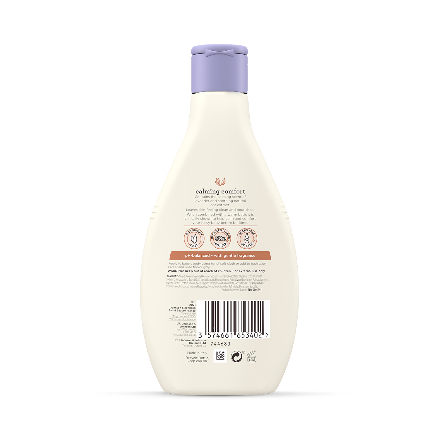 Aveeno baby bedtime bath wash 250ml - British product