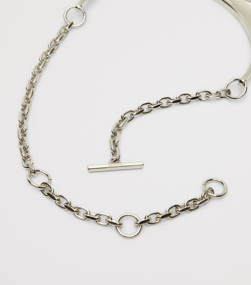 Max Mara crescent necklace metal pendant, imported from the UK
