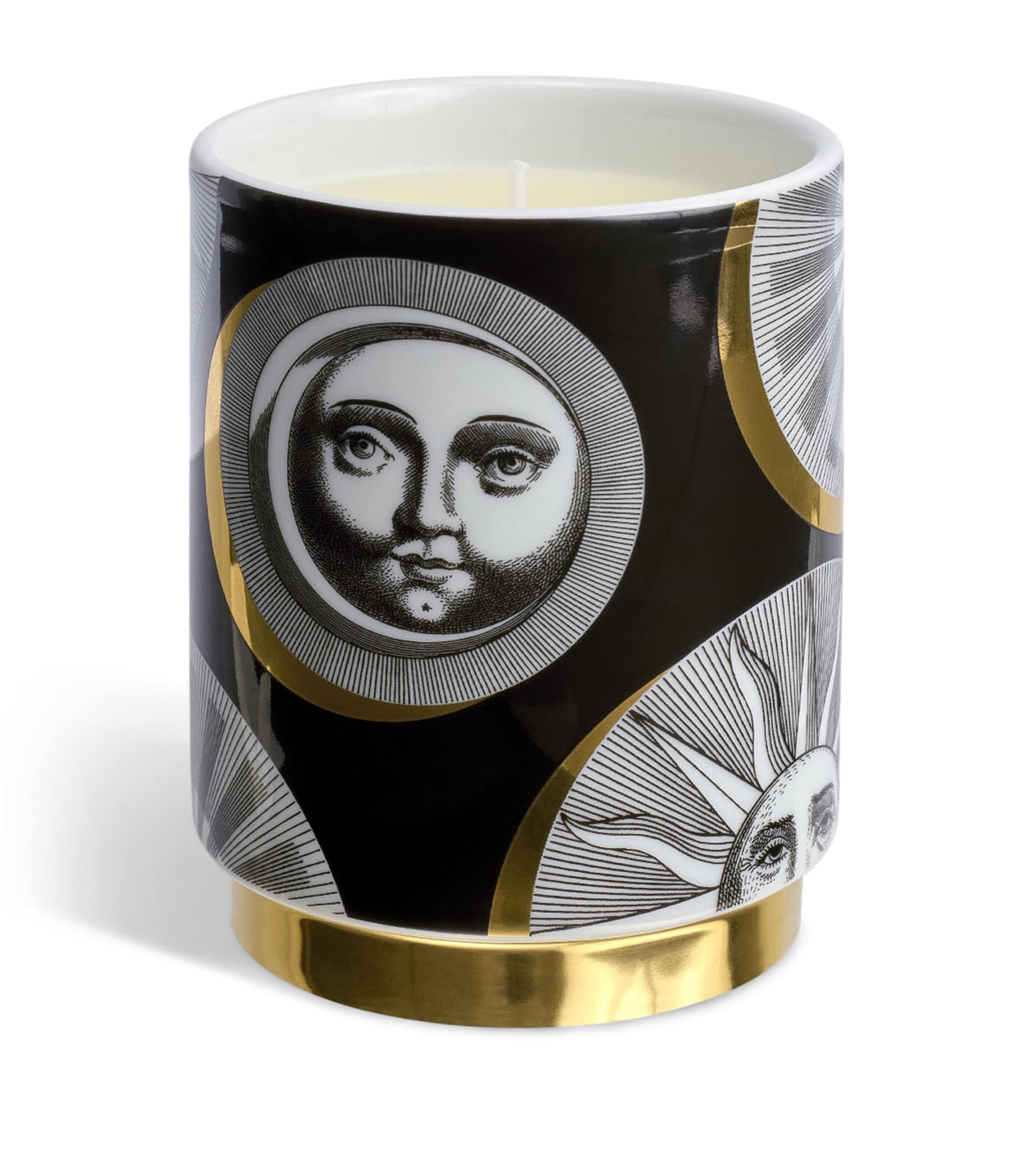 Fornasetti Soli e Lune scented candle with gold detailing, 235g - British product