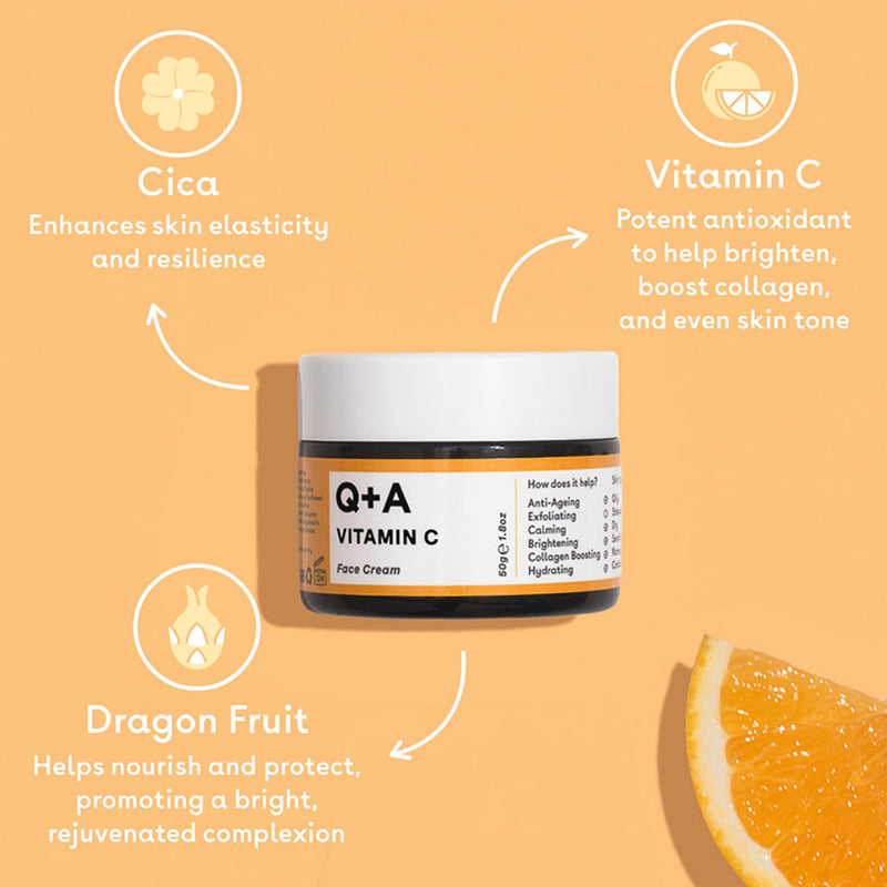 Q+A Vitamin C Radiance Face Cream 50ml - British product